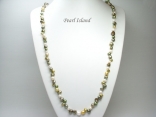 Ardent Green OW Baroque Pearl Rope Necklace 6-9mm_41inch