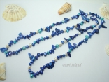 Ardent Dark Blue TW Baroque & Blister Pearl Rope Necklace 6-25mm_43inch