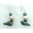 Ardent Teal Green White Baroque & Blister Pearl Earrings 6-16mm