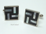 Mother of Pearl - Black & White Cufflinks Mother of Pearl - Black & White Cufflinks