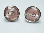 Mother of Pearl - Pink Round Cufflinks Mother of Pearl - Pink Round Cufflinks