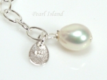 White Pearl & Sterling Silver Extension Chain