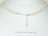 White Pearl & Sterling Silver Extension Chain