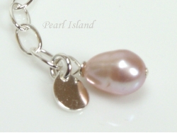 Lavender Pearl & Sterling Silver Extension Chain