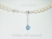 Royal Blue Pearl & Sterling Silver Extension Chain