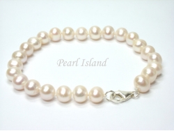 Classic White Roundish Pearl Bracelet 6-7mm
