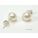 Bridal Pearls - Classic White Roundish Pearl Stud Earrings 7-7.5mm