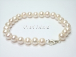 Classic White Roundish Pearl Bracelet 6-7mm