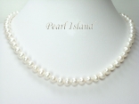 Bridal Pearls - Classic White Roundish Pearl Necklace 7-8mm