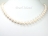 Classic White Roundish Pearl Necklace with Magnetic Clasp 7-8mm