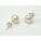 Classic White Roundish Pearl Stud Earrings 7-7.5mm