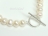 Classic White Roundish Pearl Bracelet 7-7.5mm with T-bar Clasp