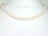 Classic White Roundish Pearl Necklace 7-7.5mm with T-bar Clasp