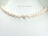 Classic White Pearl Necklace with Sterling Silver Magnetic Rose Clasp