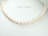 Classic White Pearl Necklace with Sterling Silver Magnetic Rose Clasp