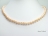 Classic Peach Roundish Pearl Necklace 7-7.5mm
