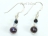 Classic Peacock Black Roundish Pearl & Crystal Earrings 