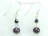 Classic Peacock Black Roundish Pearl & Crystal Earrings 