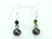 Classic Peacock Roundish Pearl & Black Diamond Crystal Earrings 