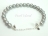 Classic Silver Grey Pearl Bracelet with Magnetic Clasp and Safety Chain