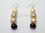 Harmony Sandy LBW Roundish Pearl Earrings 8-8.5mm