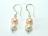 Harmony Peach White Roundish Pearl Earrings_6-7mm