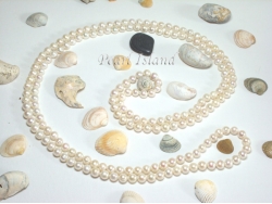 56 Inch Countessa White Circle Pearl Long Rope Necklace 8-9mm