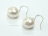 Countessa White Roundish Circle Pearl Earrings 9-10mm