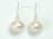 Countessa White Roundish Circle Pearl Earrings 9-10mm