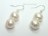 Countessa White Circle Pearl Earrings with 2 pearls