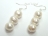 Countessa White Circle Pearl Earrings with 3 pearls
