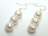 Bridal Pearls - Countessa White Circle Pearl Earrings with 3 pearls