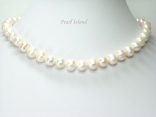 Countessa White Freshwater Circle Pearl Necklace 9-10mm