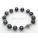 Countessa Gun-metal Grey Black Circlet Pearl Link Bracelet with Magnetic Clasp