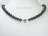 Countessa Gun-metal Grey Black Circle Pearl Necklace with Magnetic Clasp