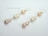 Countessa Lavender Peach White Long Pearl Earrings 