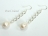 Countessa Large White Oval Pearl Long Earrings (12mm) 