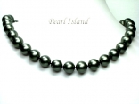 Utopia Dark Gun-metal Grey Shell Pearl Necklace 14mm