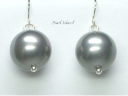 Utopia Silver Grey Shell Pearl Earrings