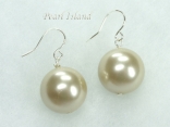 Utopia Pale Olive Shell Pearl Earrings