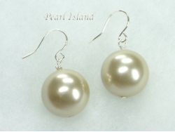 Utopia Pale Olive Shell Pearl Earrings