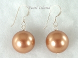 Utopia Brown Shell Pearl Earrings 14mm