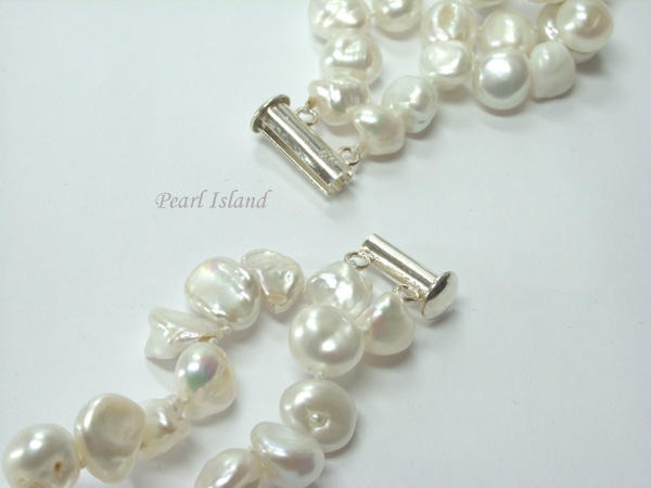 White Freshwater Keshi Pearl Necklace