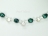 Princess Emerald Green Baroque Keshi Pearl Crystal Necklace with Toggle Clasp