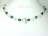 Princess Emerald Green Baroque Keshi Pearl Crystal Necklace with Toggle Clasp