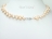 Elegance Peach Oval Pearl Necklace 6-7mm