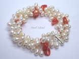 Elegance 3-Row RW Pearl Bracelet