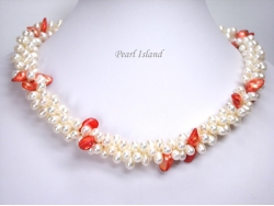 Elegance 3-Row RW Pearl Necklace