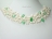 Elegance 3-Row Green & White Pearl Necklace