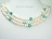 Elegance 3-Row Light Turquoise & White Pearl Necklace